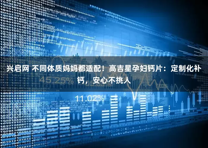 兴启网 不同体质妈妈都适配！高吉星孕妇钙片：定制化补钙，安心不挑人